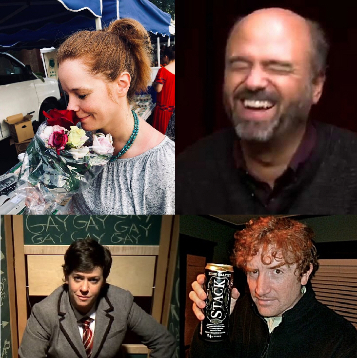 Julie Sharbutt, Scott Adsit, Becky Drysdale, and Brian Stack